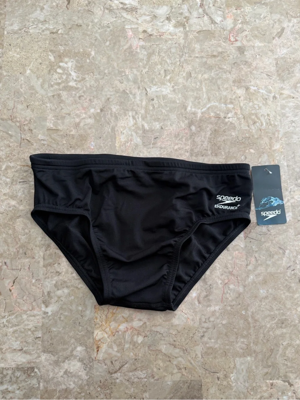 New Speedo Men's Swimsuit Brief Endurance+ Black Size 32